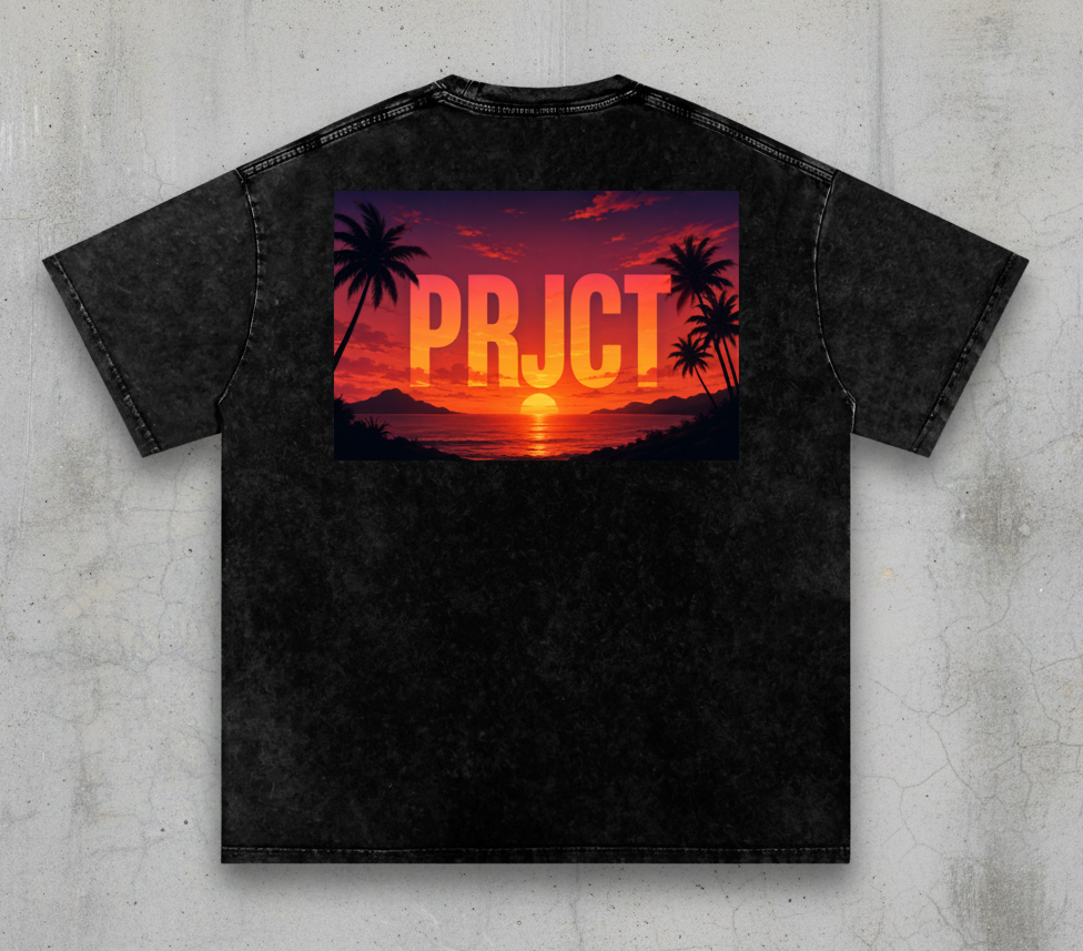 "PRJCT - Sunset Vibes - Oversized Tee" ...
