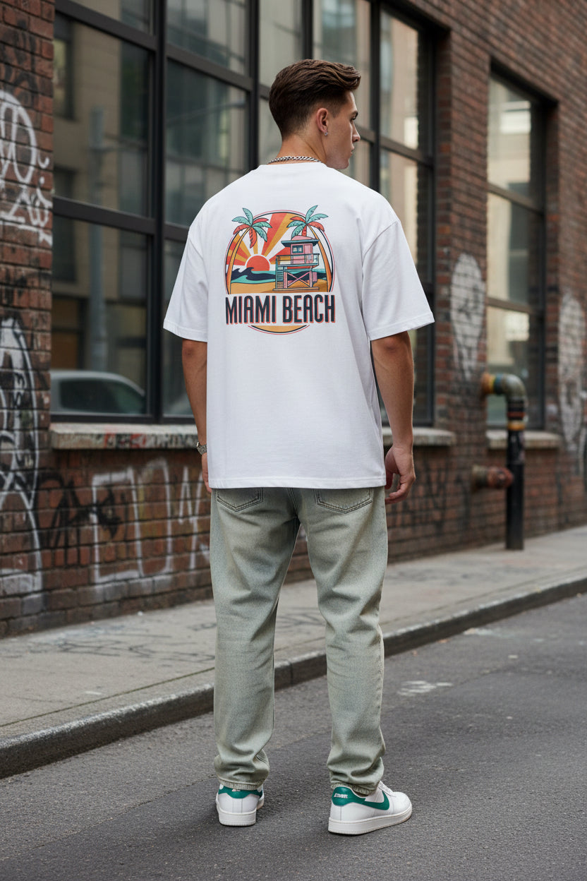 "PRJCT - MIAMI VIBES"-Heavy Box Fit Tee ...