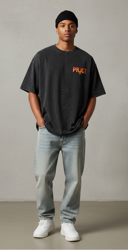 "PRJCT - Sunset Vibes - Oversized Tee" ...