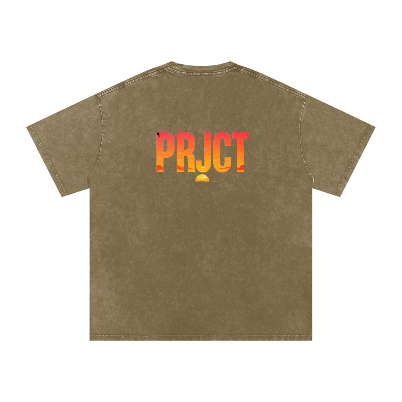 "PRJCT - Sunset Vibes - Snow Washed Oversized Tee" ...